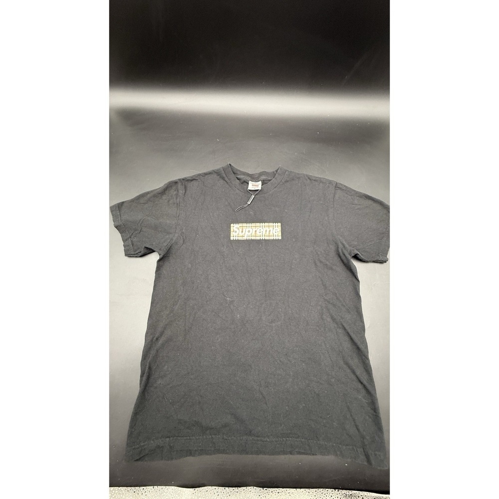 2022 Supreme Burberry Box Logo Tee Small Black  New